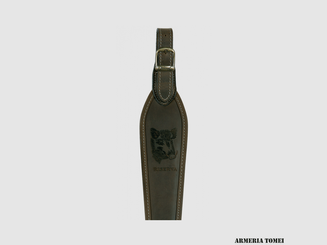 RISERVA – SLING RIFLE LEATHER BOAR LOGO, image 1 of 2