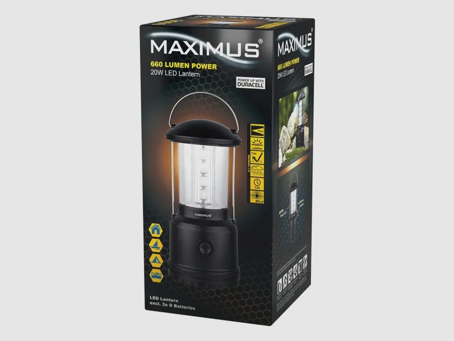 Maximus Lantern "LED Lantern 660 lm Camping Lamp M-LNT-200" with Dimmer