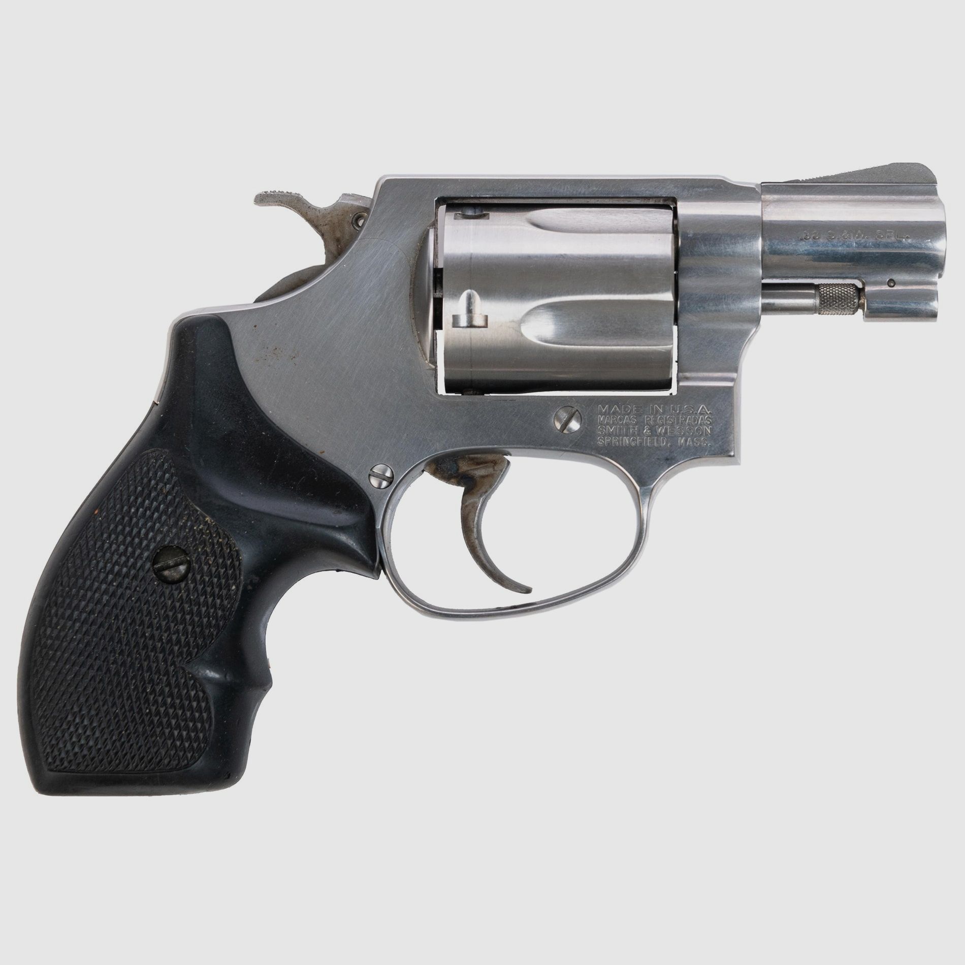 Smith & Wesson Mod. 60-7 .38Special, RVS, vaste richtkijker, koffer, looplengte: 1 7/8 inch (4,9 cm)