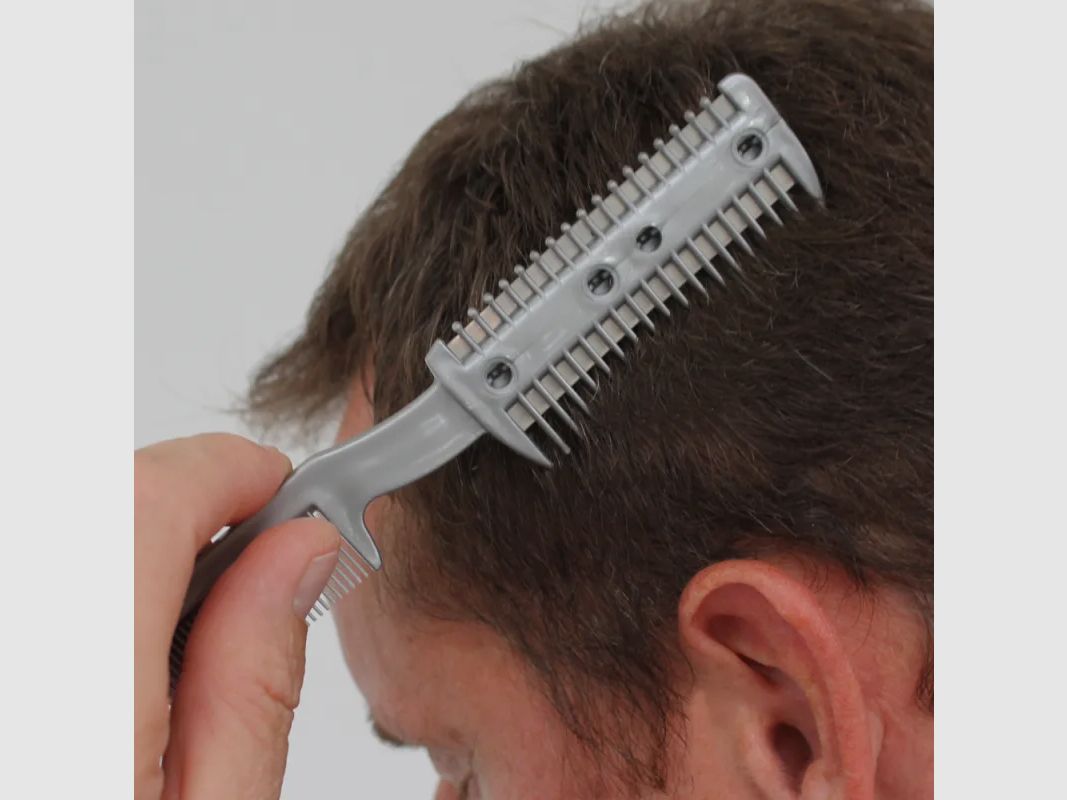 Coupe-cheveux peigne 2 lames rasoir coiffure homme femme, image 3 sur 7