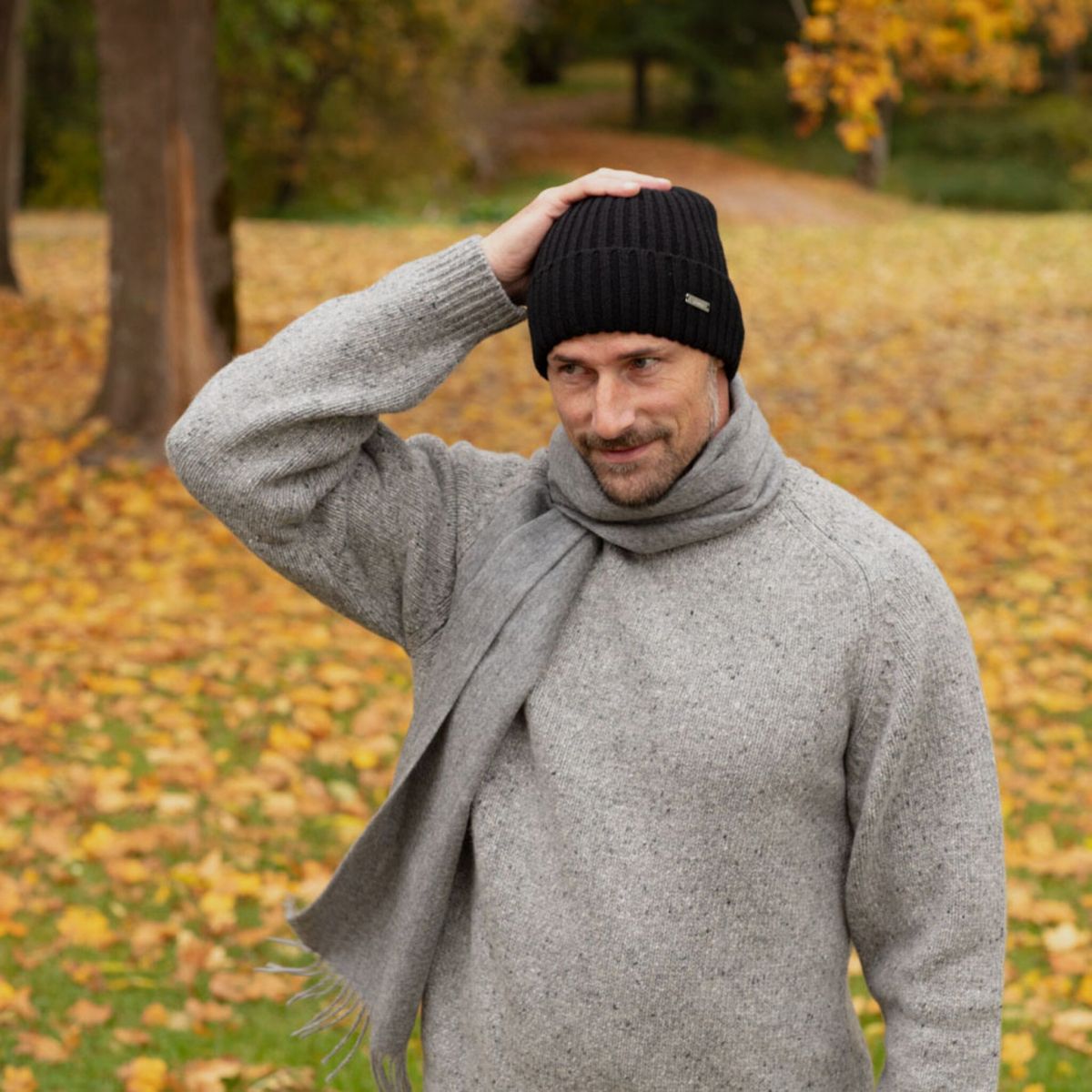 SÄTILA Dagsnäs Sweter Męski Szary Melanż