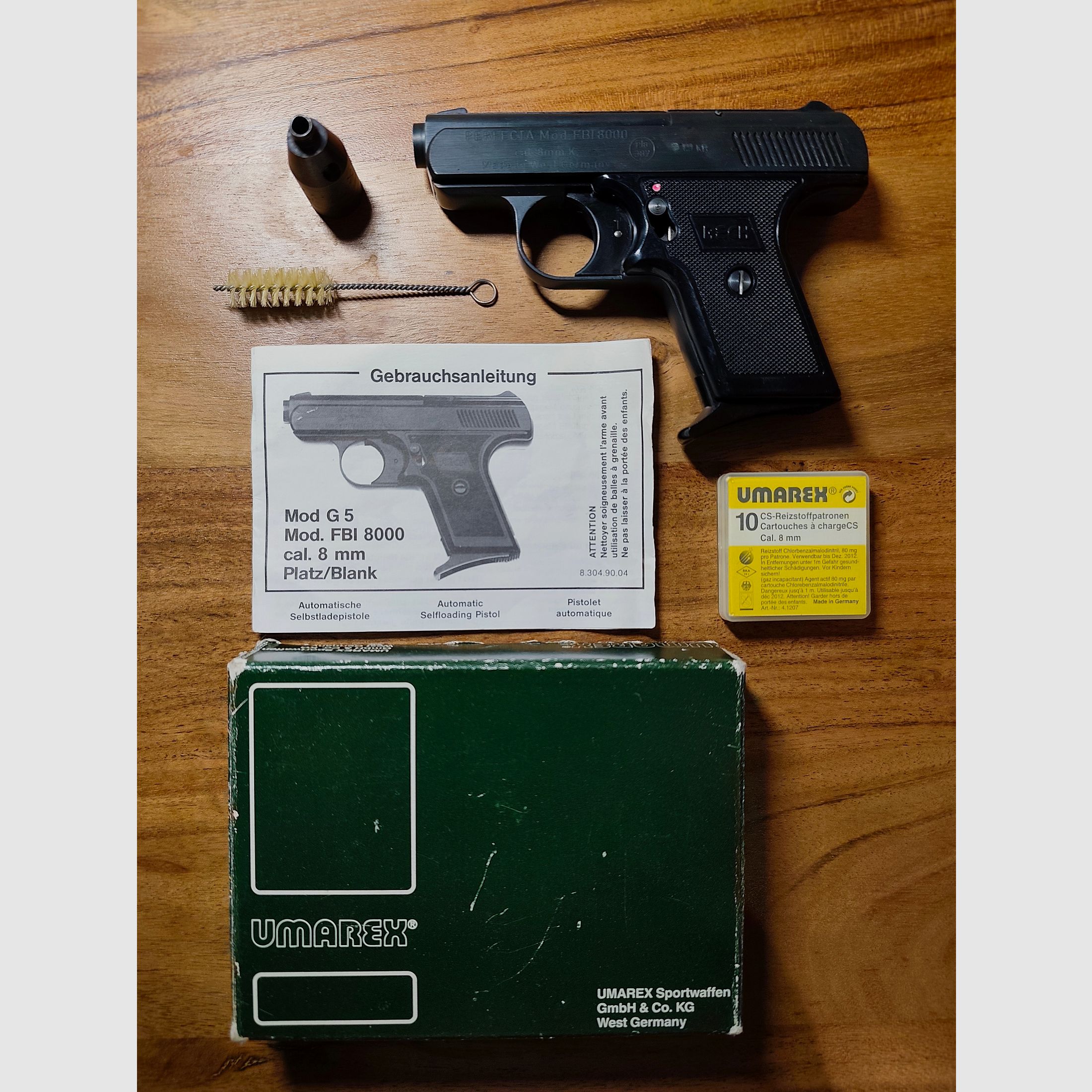 UMAREX Perfecta FBI 8000 Unfired New! Original box and accessories caliber 8mm