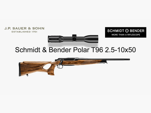J.P. Sauer & Sohn Sauer 505 ICONIC Lochschaft HQ5 Paquete de equipamiento HIGHLAND | .308 Win. | Schmidt & Bender 2.5-10x50 T96 Polar