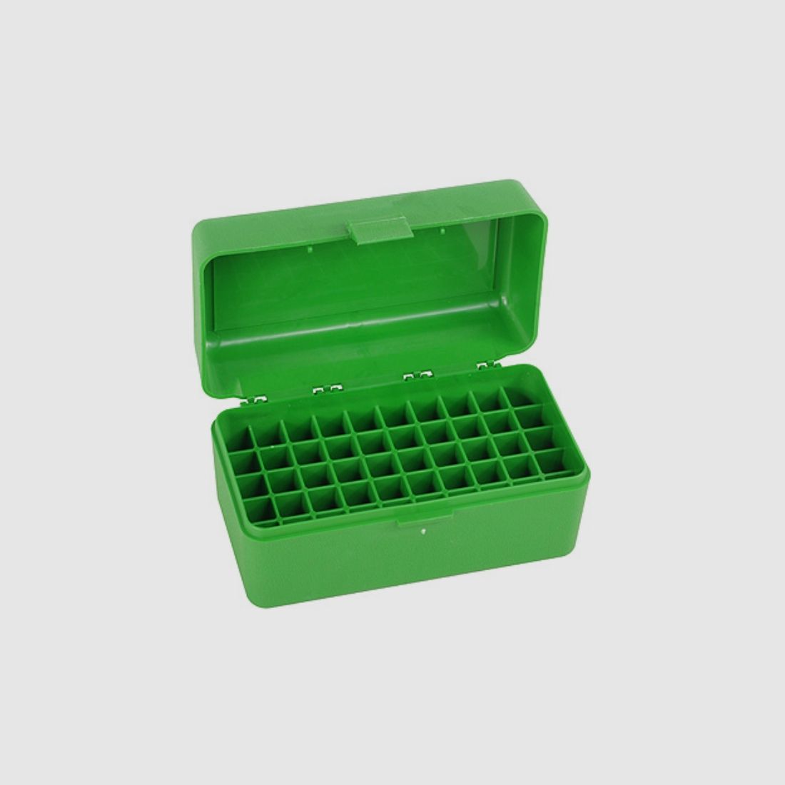 Boîte à cartouches MTM RM-50-10 verte avec couvercle rabattable pour 50 cartouches .22-250 et autres., image 1 sur 21