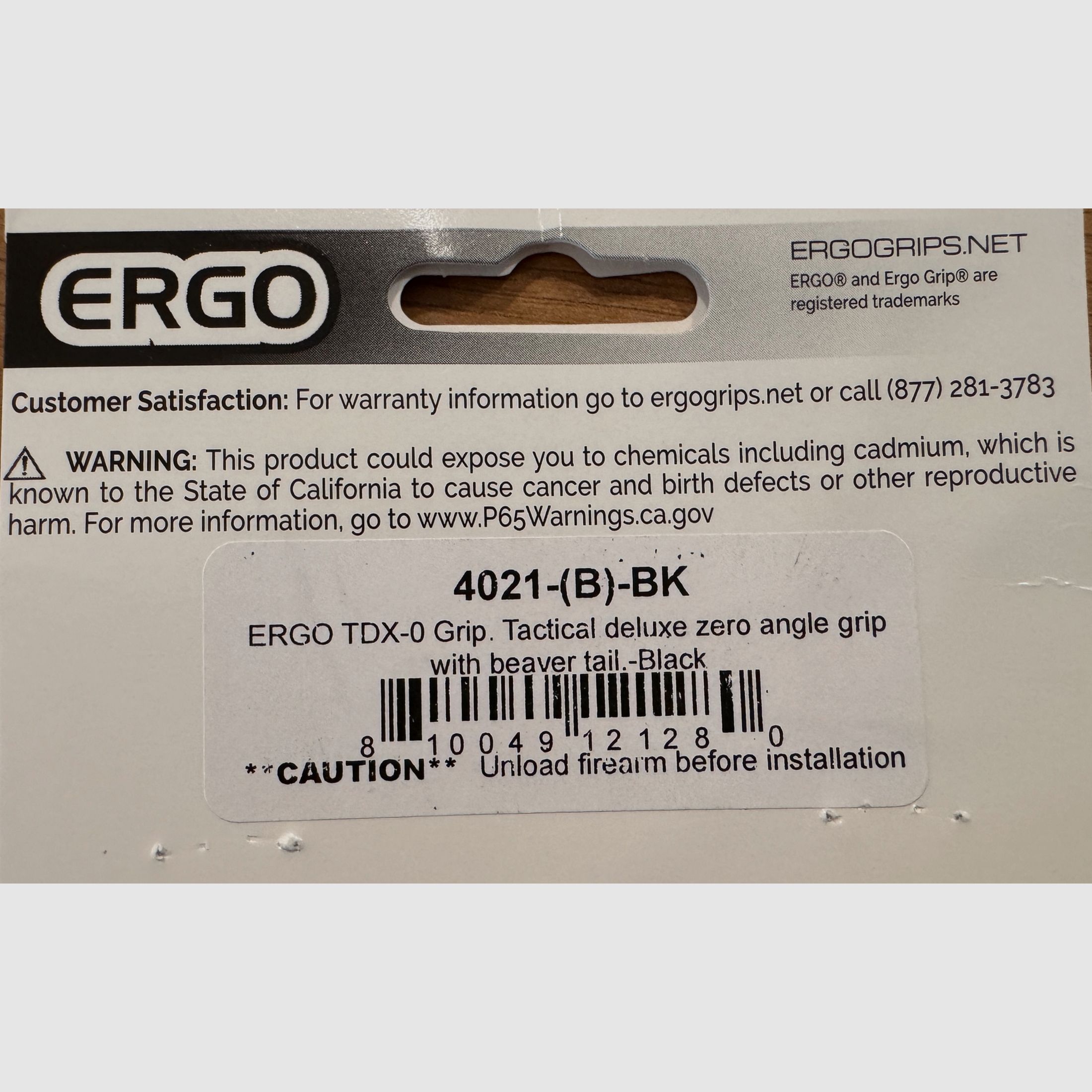 ERGO TDX-0 4021-BK Zero Angle Grip – like new – OVP, image 3 sur 3