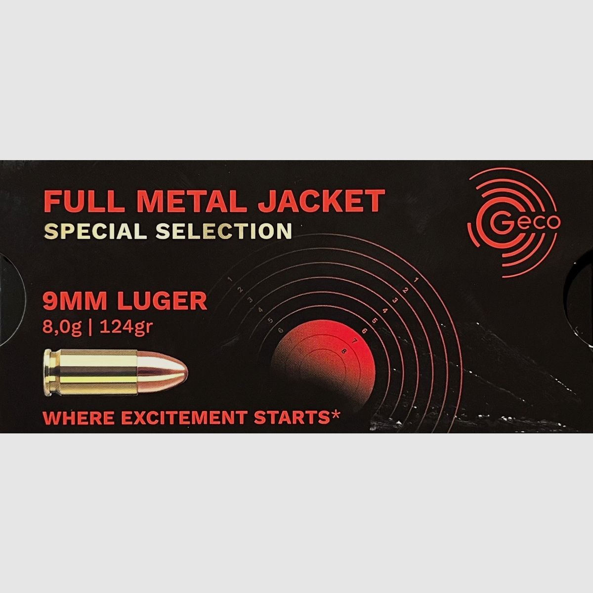Geco SPECIAL SELECTION 9mm luger FMJ 124grs - 1000 Schuss