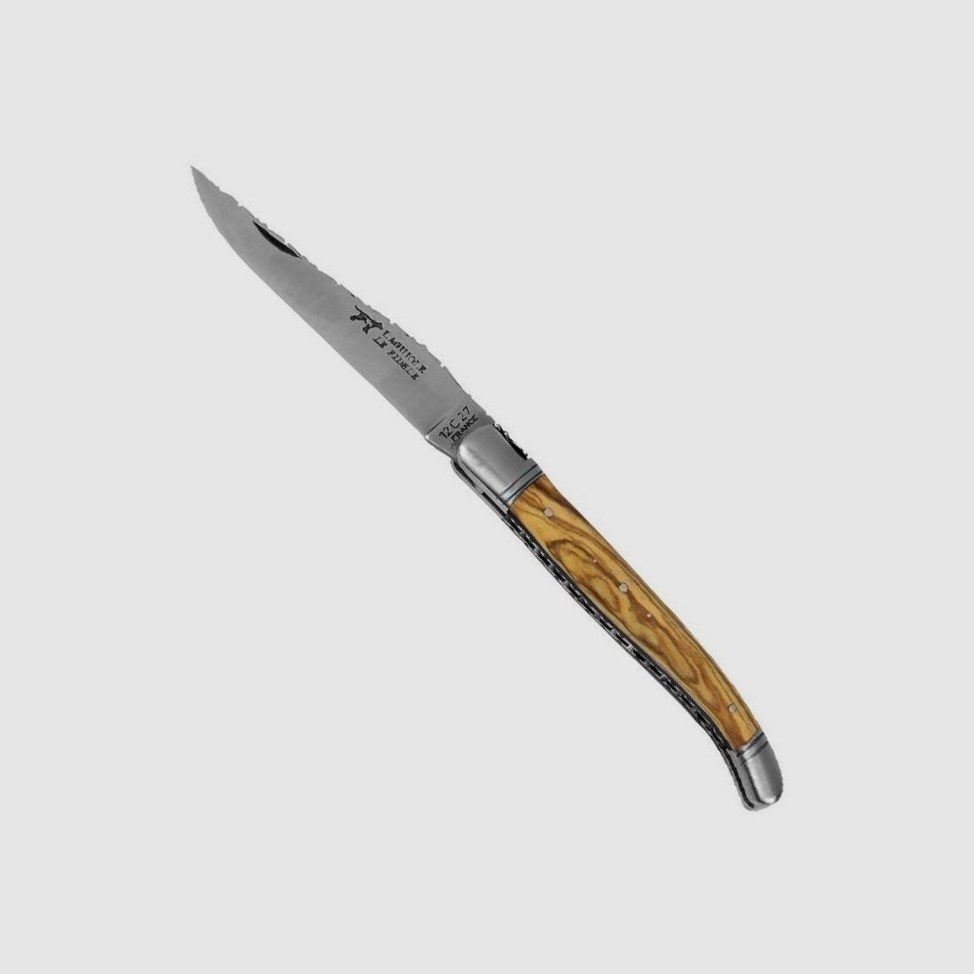 Laguiole geschmiedetes Taschenmesser mit Olivenholzgriff