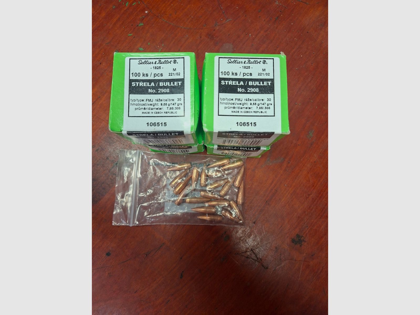 Accesorios para recarga, casquillos, proyectiles