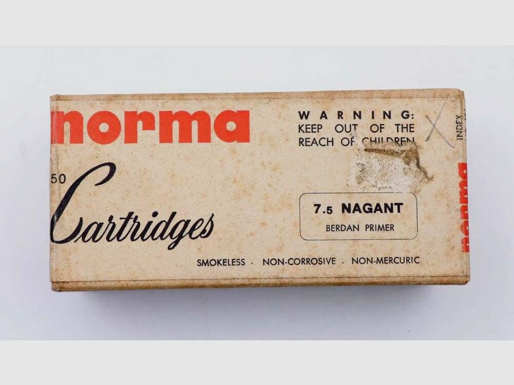 Cartuchos de revólver Norma 7,5 Nagant/Swed.