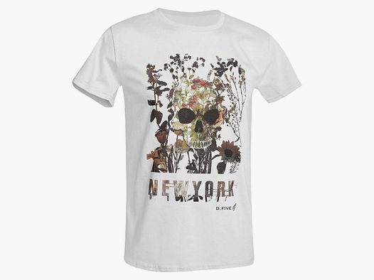 Defcon 5 Defcon 5 T-Shirt Chest Skull Flowers weiß