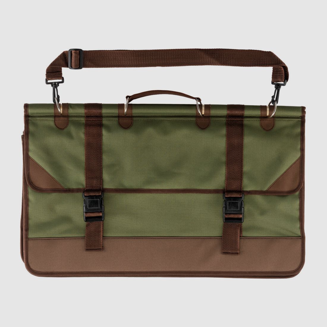 Grüner/brauner Treibjagdtasche aus Canvas – Country Sellerie, Bild 3 von 6