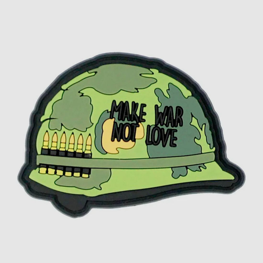 101 INC 3D Patch PVC Make War Not Love
