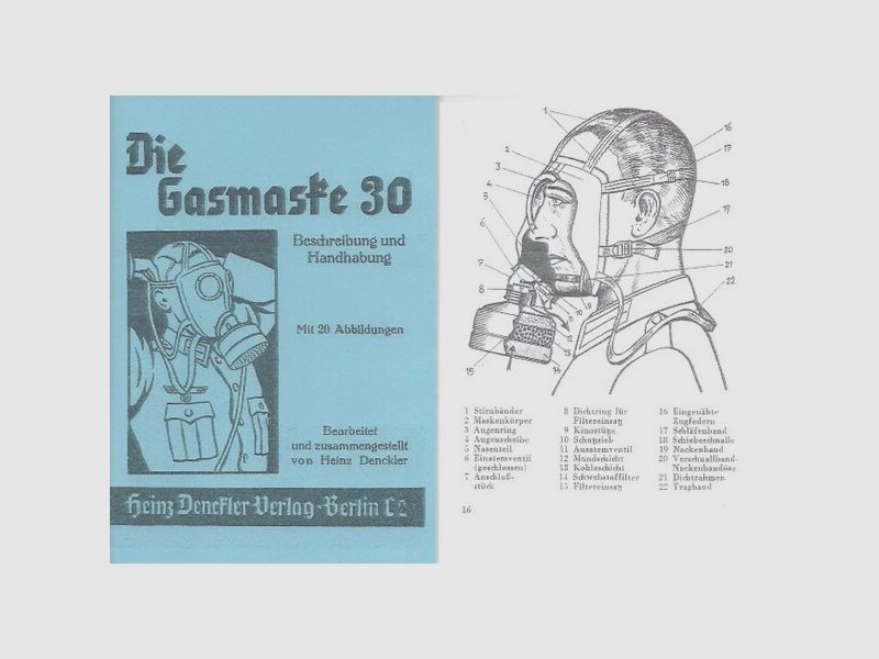 Nachdruck Bedienungsanleitung Gasmaske 30