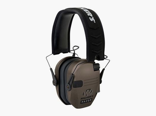 WALKERS GAME EAR RAZOR SLIM ELECTRONIC MUFFS, FLAT DARK EARTH
