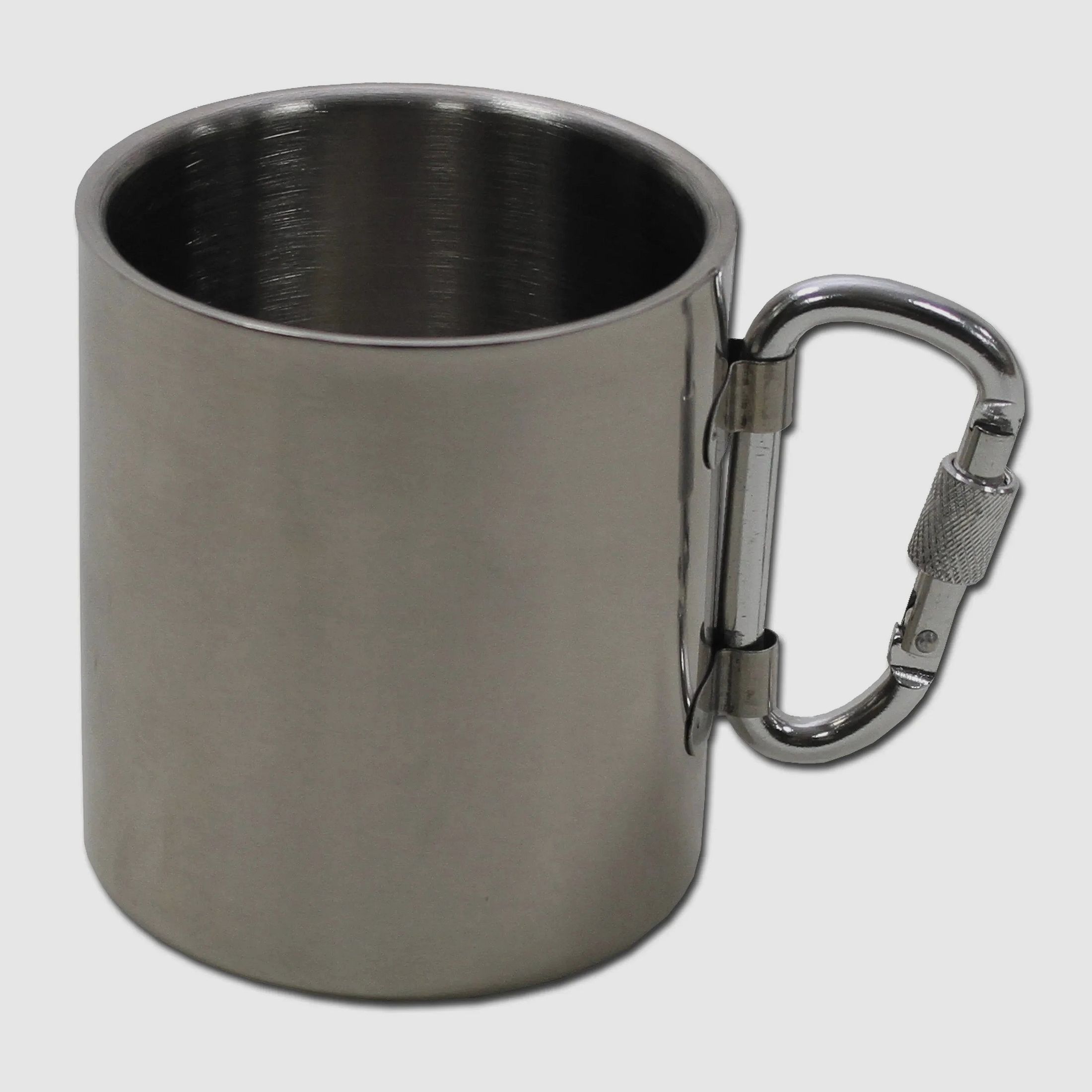 Fox Outdoor Edelstahlbecher mit Karabiner 300 ml