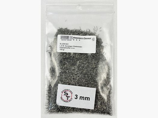 Pines de acero inoxidable L.E.M. 3 mm 150 gr.