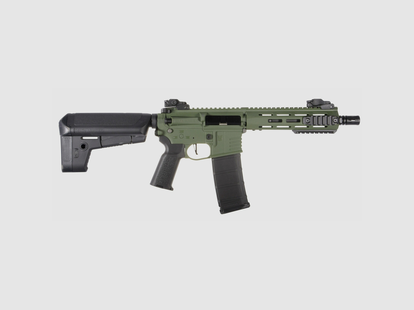 M4 AR15 M-LOK 8 Zoll CHARLIE Oliv S-AEG Airsoft Gewehr Frei ab 18 Jahren | Delta Armory