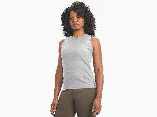 Carhartt TENCEL™ Fiber Series Fitted Ribbed Tank Mujer Gris Jaspeado S