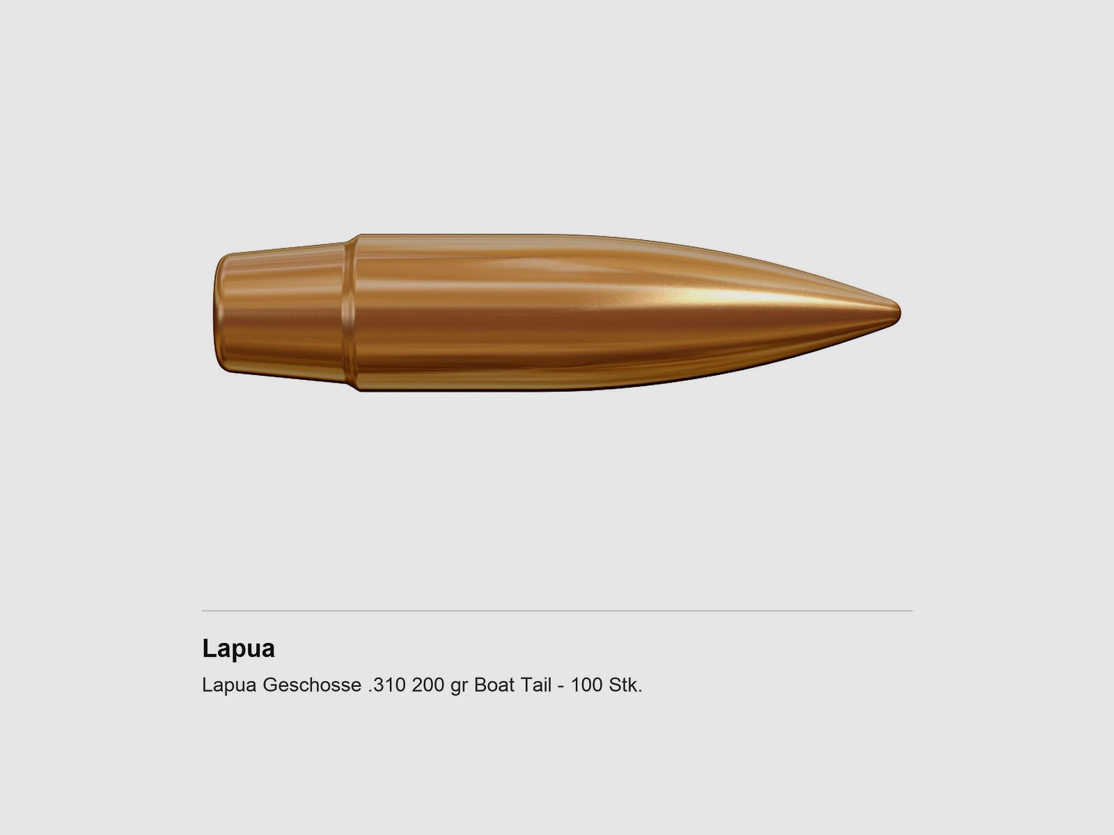 Lapua Projectiles .310 200 gr Boat Tail – 100 pcs.