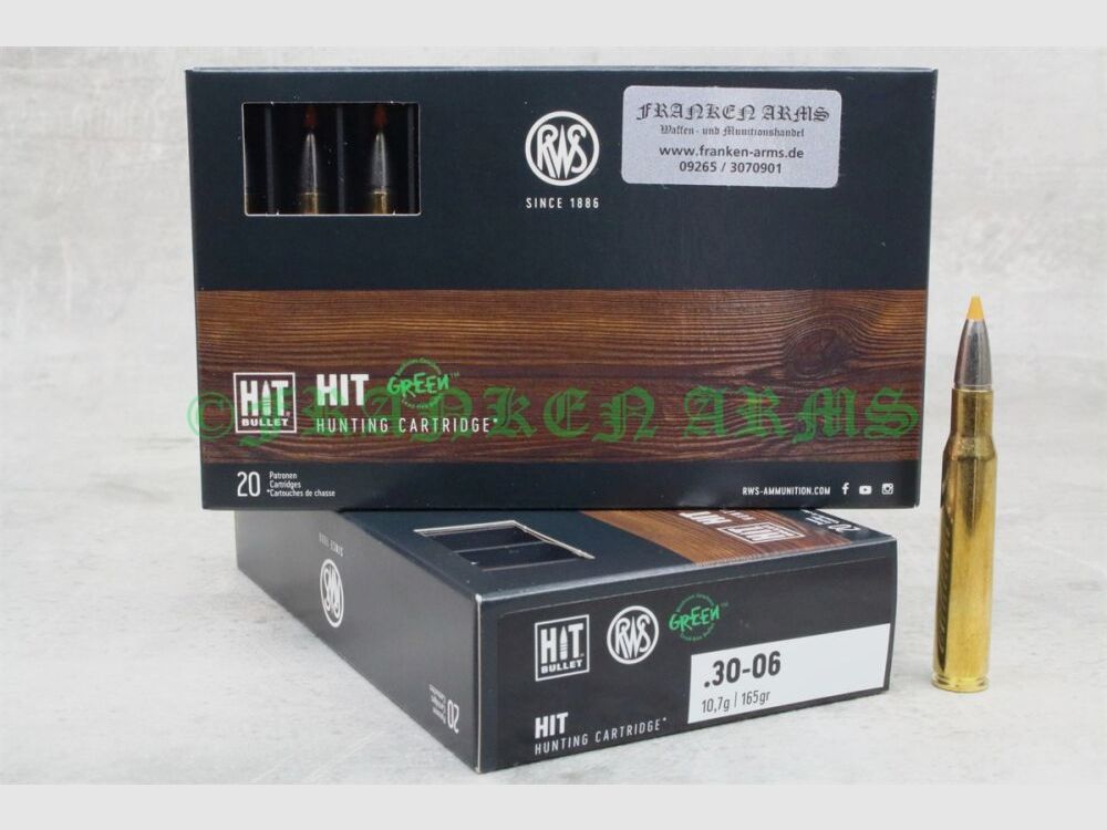 RWS HIT .30-06 Spr. 165gr. 10,7g 20 piezas