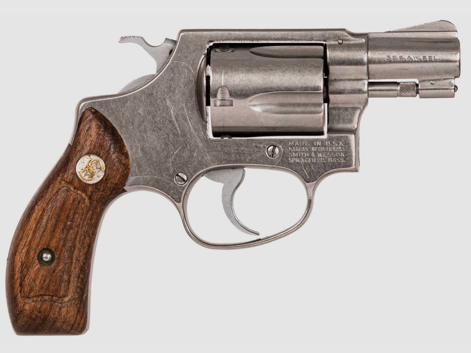 Smith & Wesson 60 , Holzgriffschalen, .38Special