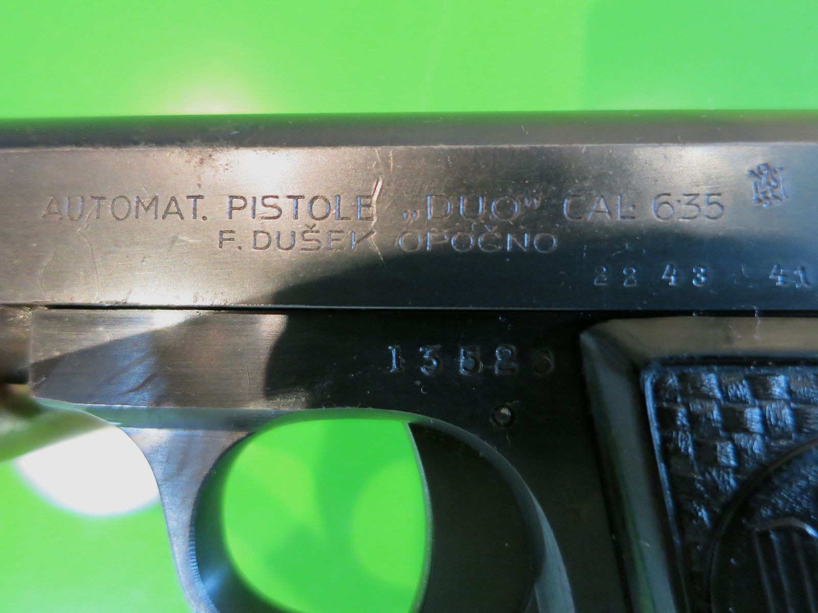 Halbautomatische Pistole, CZ Brünner Waffenwerke - F. Dusek DUO 6,35 mm (Pistole Z),  6,35mm Browning       #42-