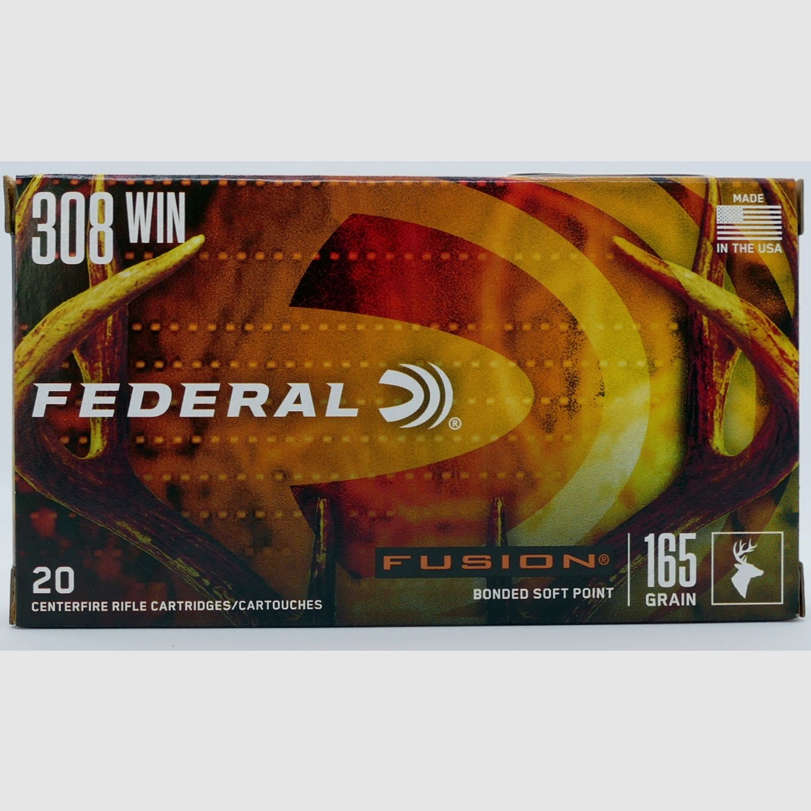 Federal .308 Win. FUSION 10.7g/165gr. Rifle Cartridges