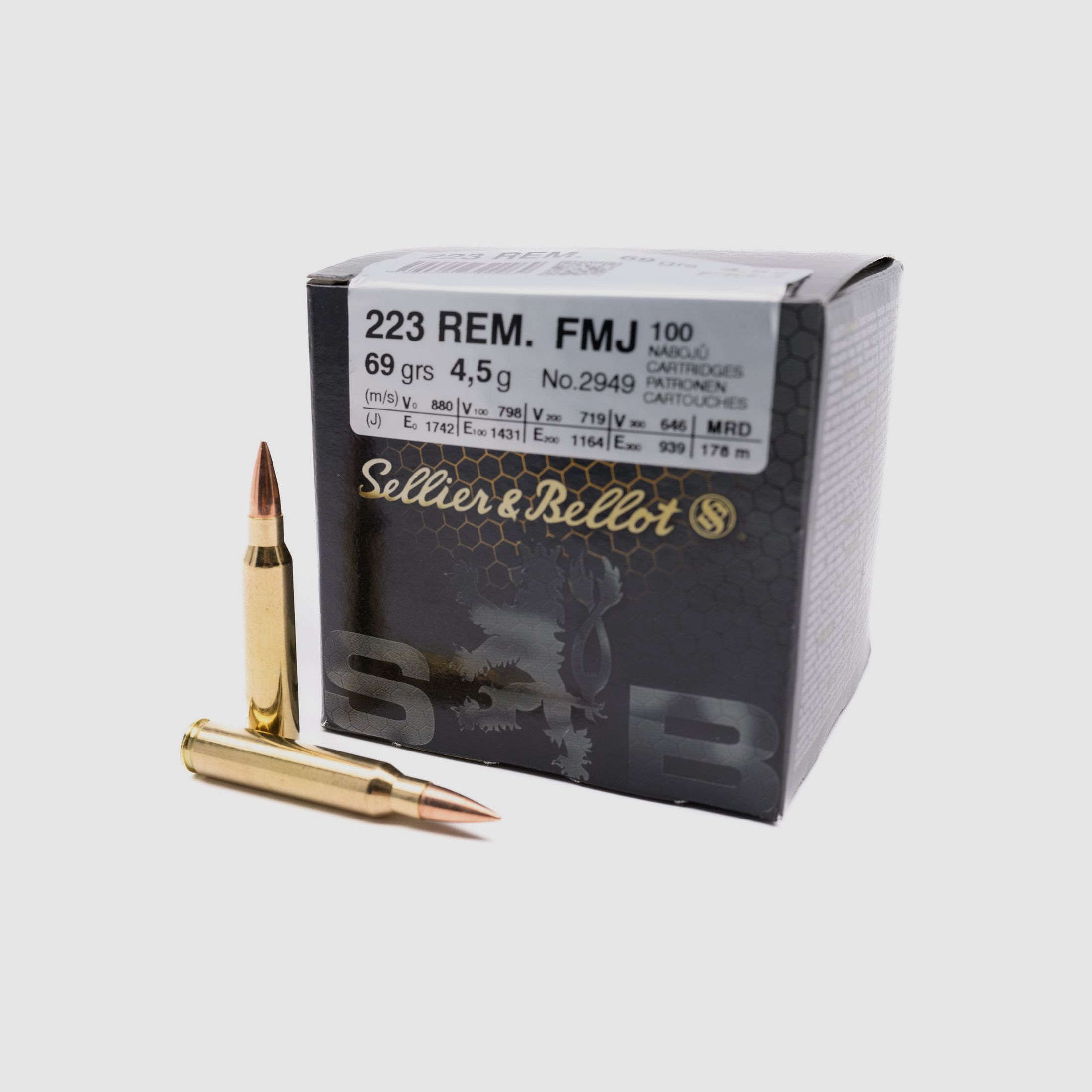 SELLIET & BELLOT .223 Rem. Vollmantel 4,5g/69grs.