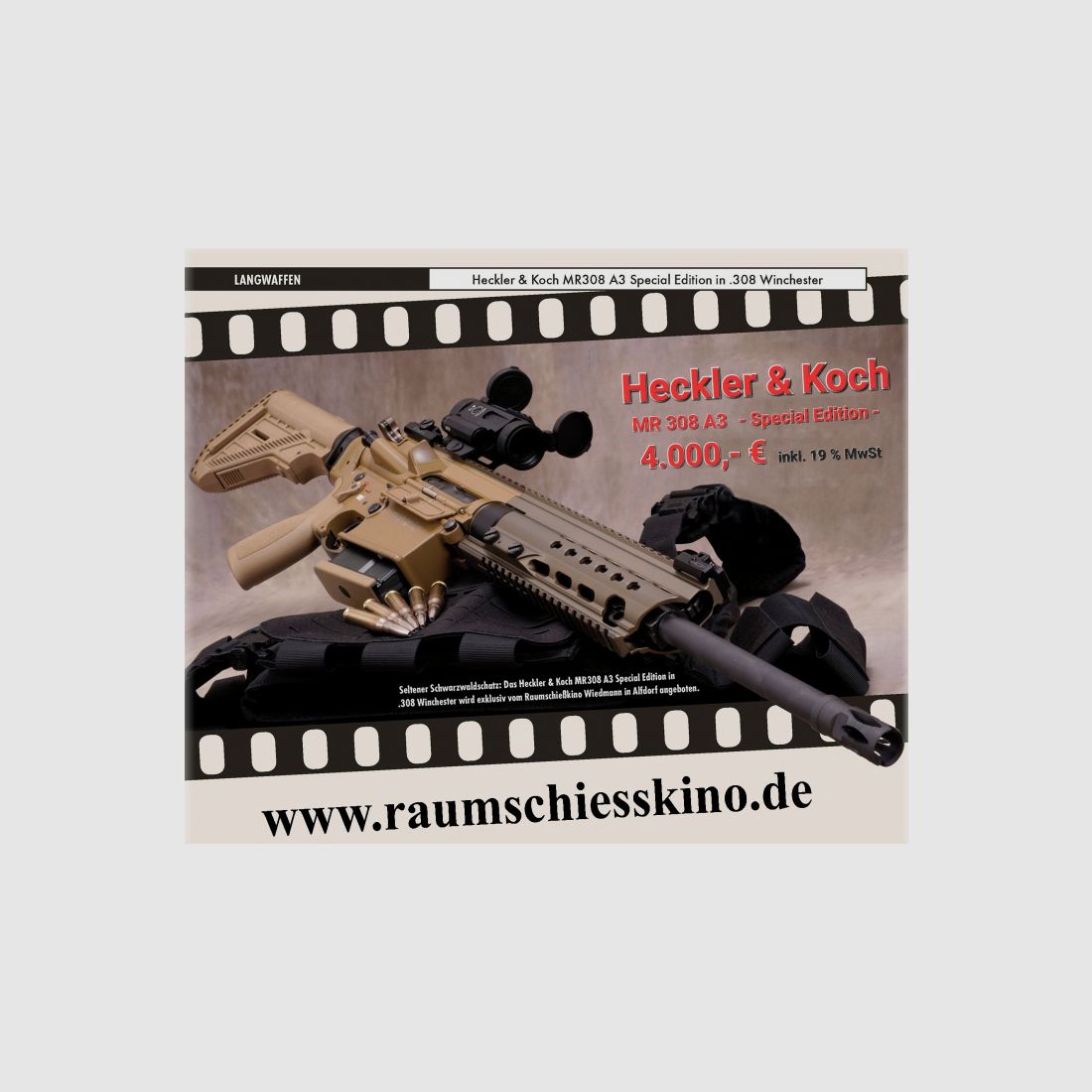 HECKLER & KOCH MR 308 A3 - SPECIAL EDITION = HK G28 PATROUILLE DESIGN & TECHNIK - RAL 8000 - HK 417