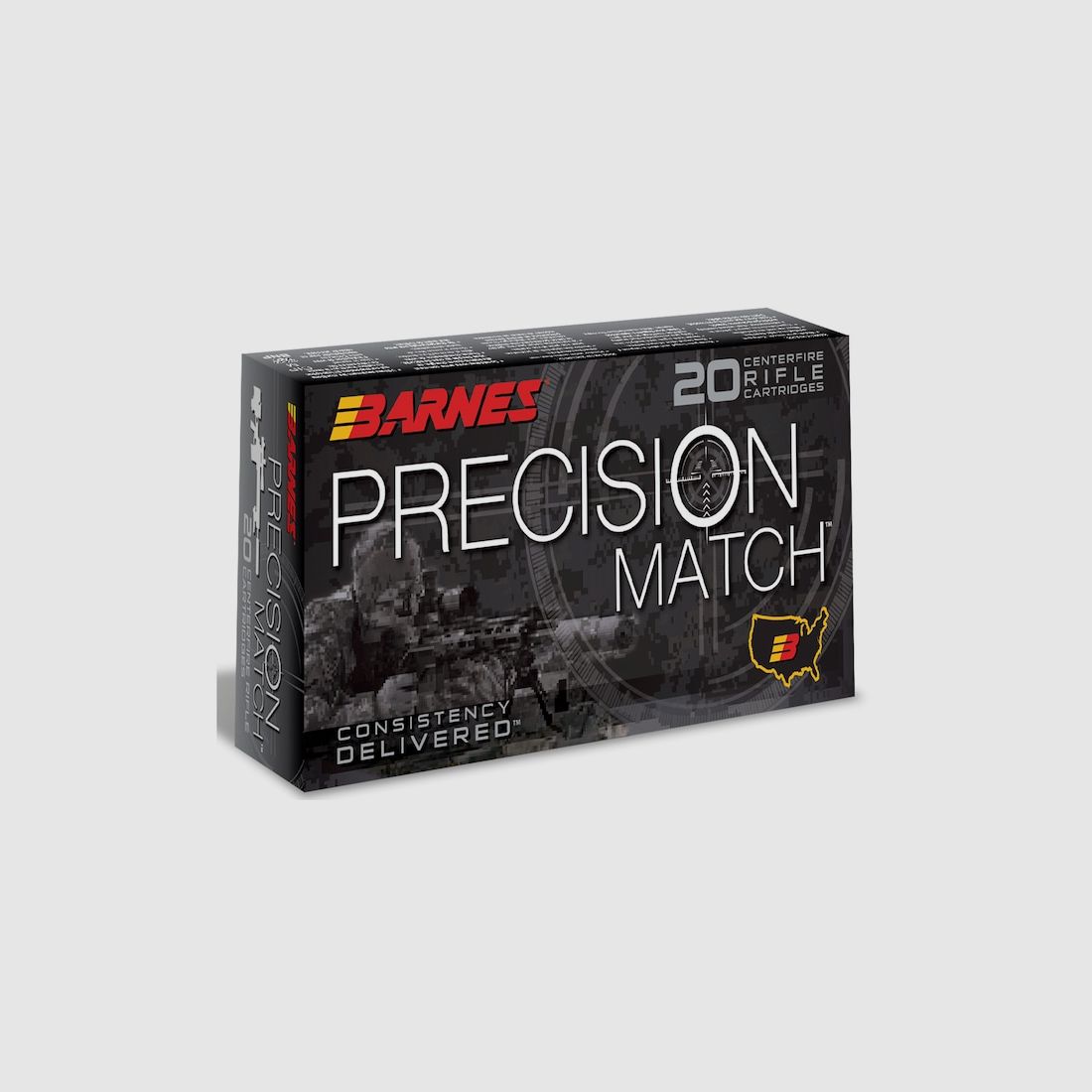 Barnes PRECISION MATCH .300 AAC Blackout 125GR OTM Boat Tail 20 Patronen