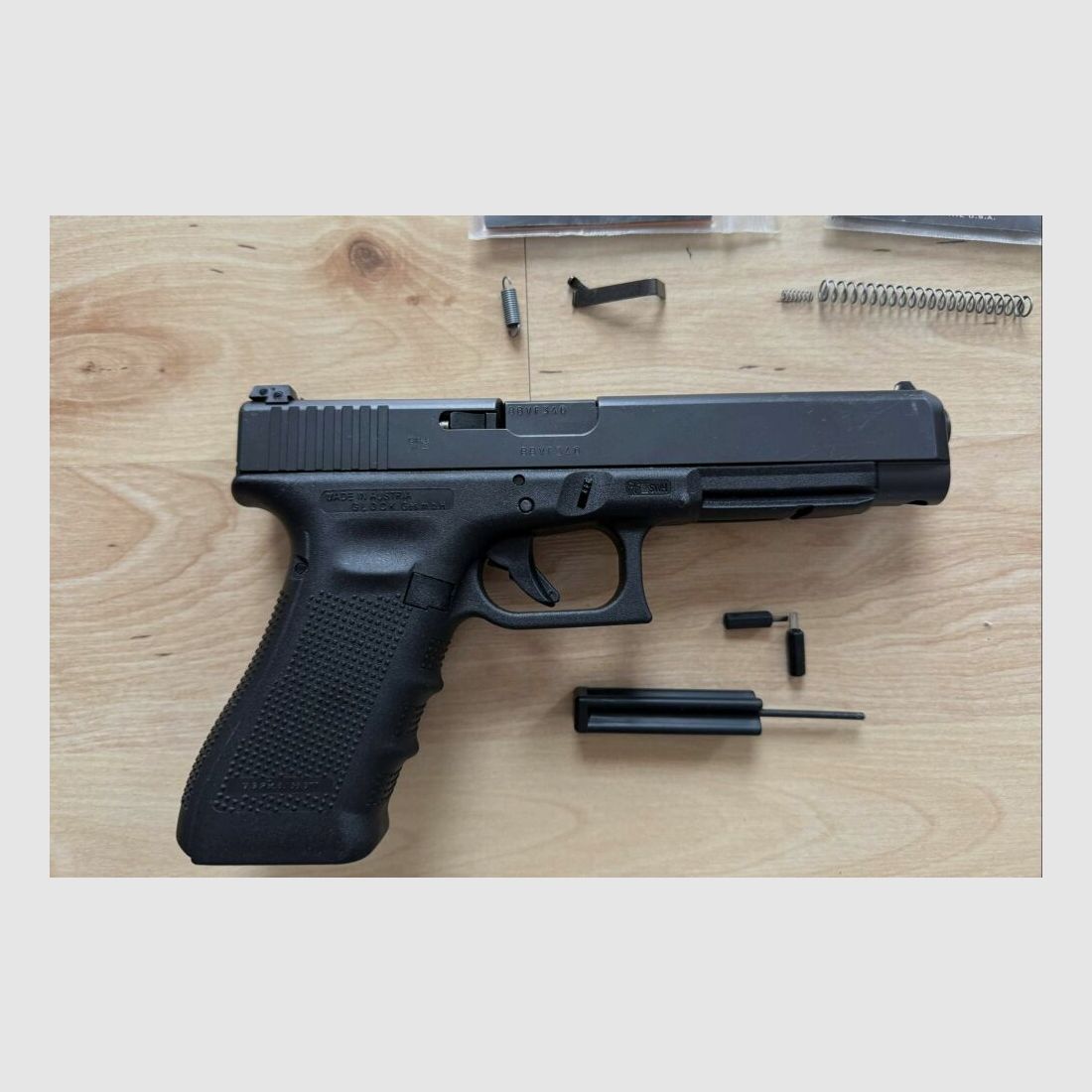 Glock 34 Gen4 inkl. ZEV Abzugstuningkit und OVP, Zubehör 9mm Luger 9x19