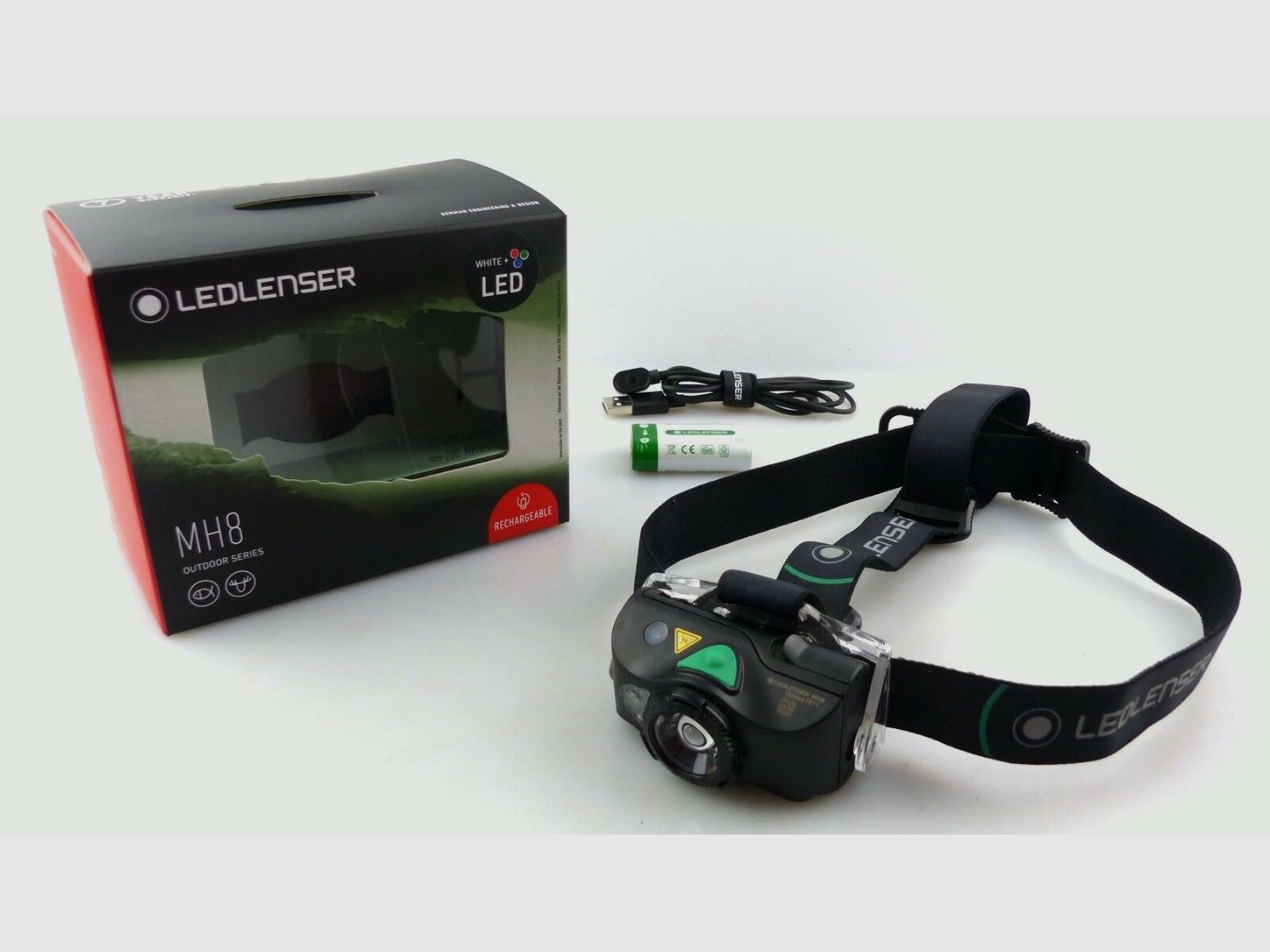 Ledlenser 500972 LED Kopflampe Stirnlampe MH8 Multicolor 600 Lumen Jagd Angeln