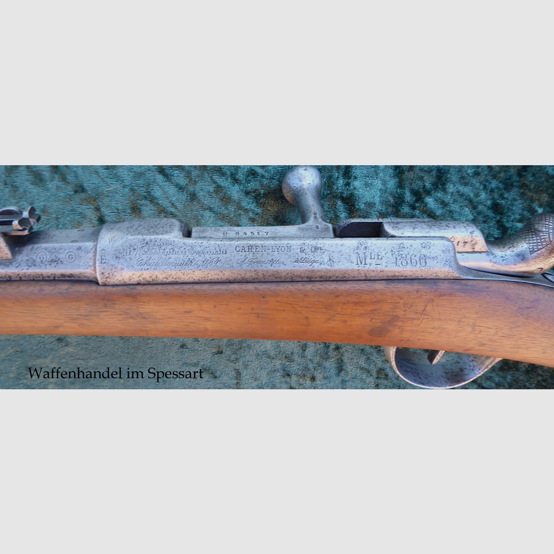Karabin zapalnikowy Chassepot Mle 1866 cahen-Lyon 1867.