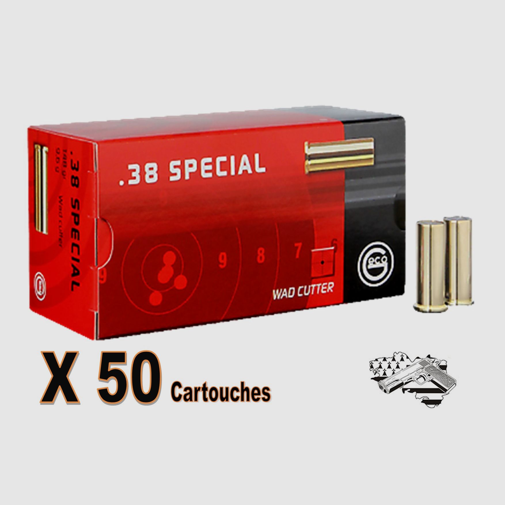 GECO Kal. .38 Special Wad Cutter 146 grs pro 50