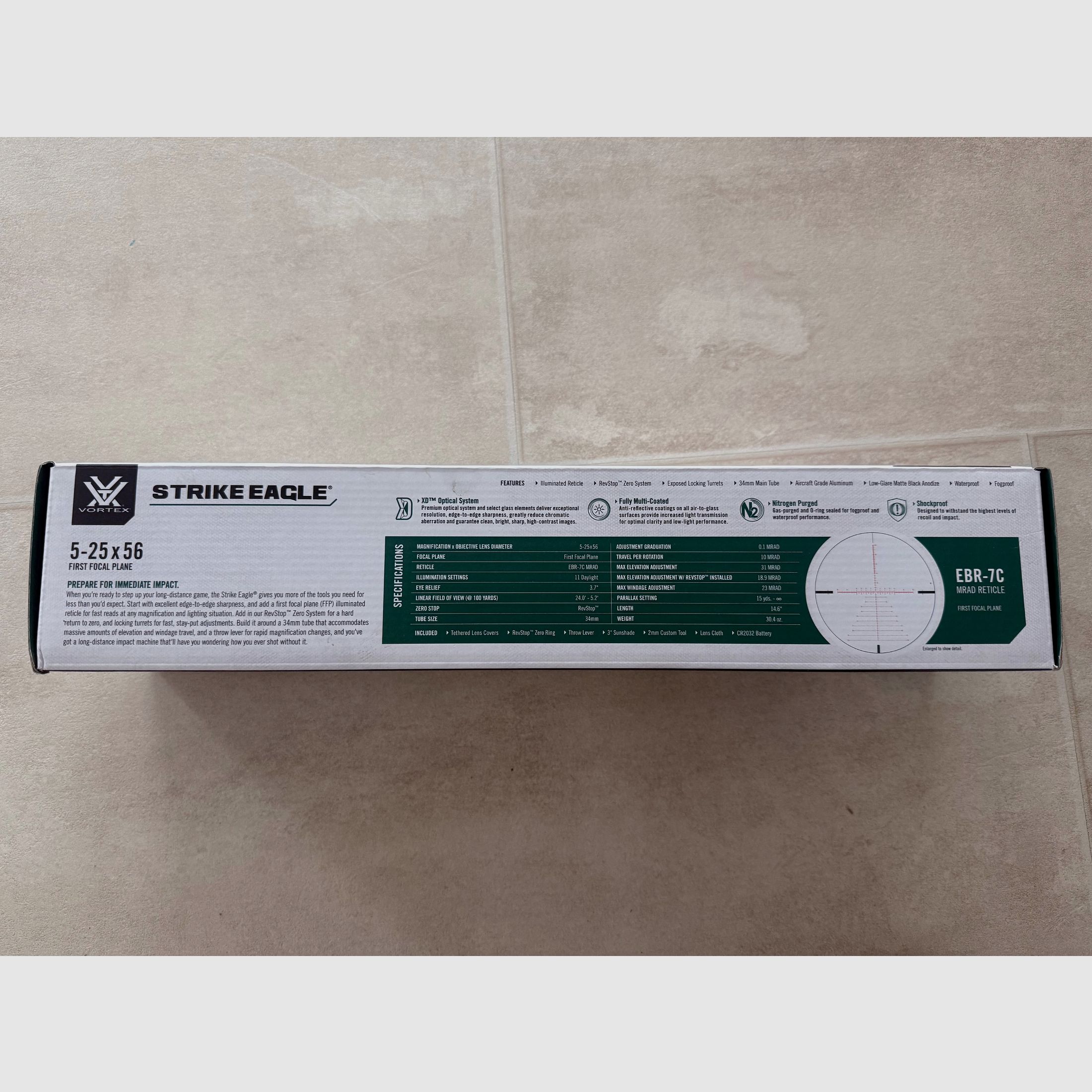 Vortex Strike Eagle 5-25x 56 FFP. EBR-7C