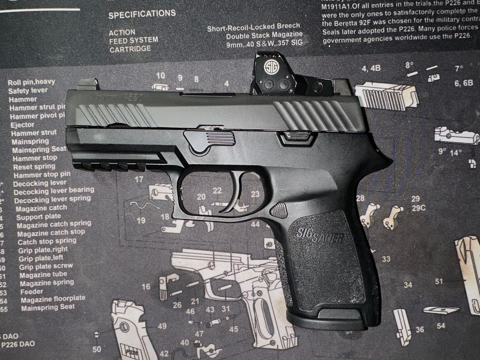 Sig Sauer P320 X-Compact RX 9mm Luger Kurzwaffe  – Romeo1, 5 Magazine, top Zustand
