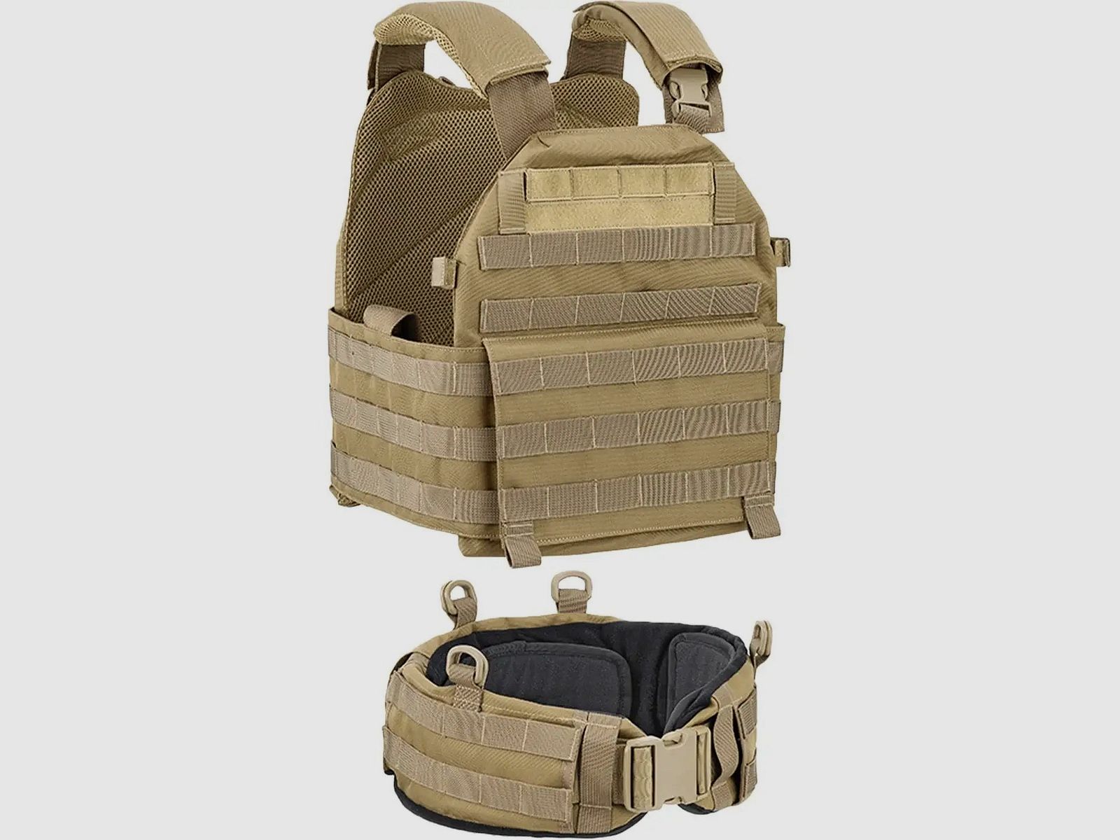 Defcon 5 Defcon 5 Plattenträger Tactical Vest mit Gürtel - Coyote