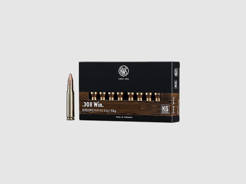 RWS rifle ammunition .308 Win 9.7g pointed