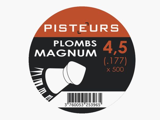 Pallini PISTEURS MAGNUM cal. 4,5 mm TESTA CONICA 0,49G Scatola da 500