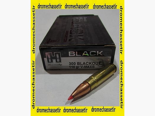 Box mit 20 Patronen Hornady Black 300 Blackout 110 Grain Vmax 80873