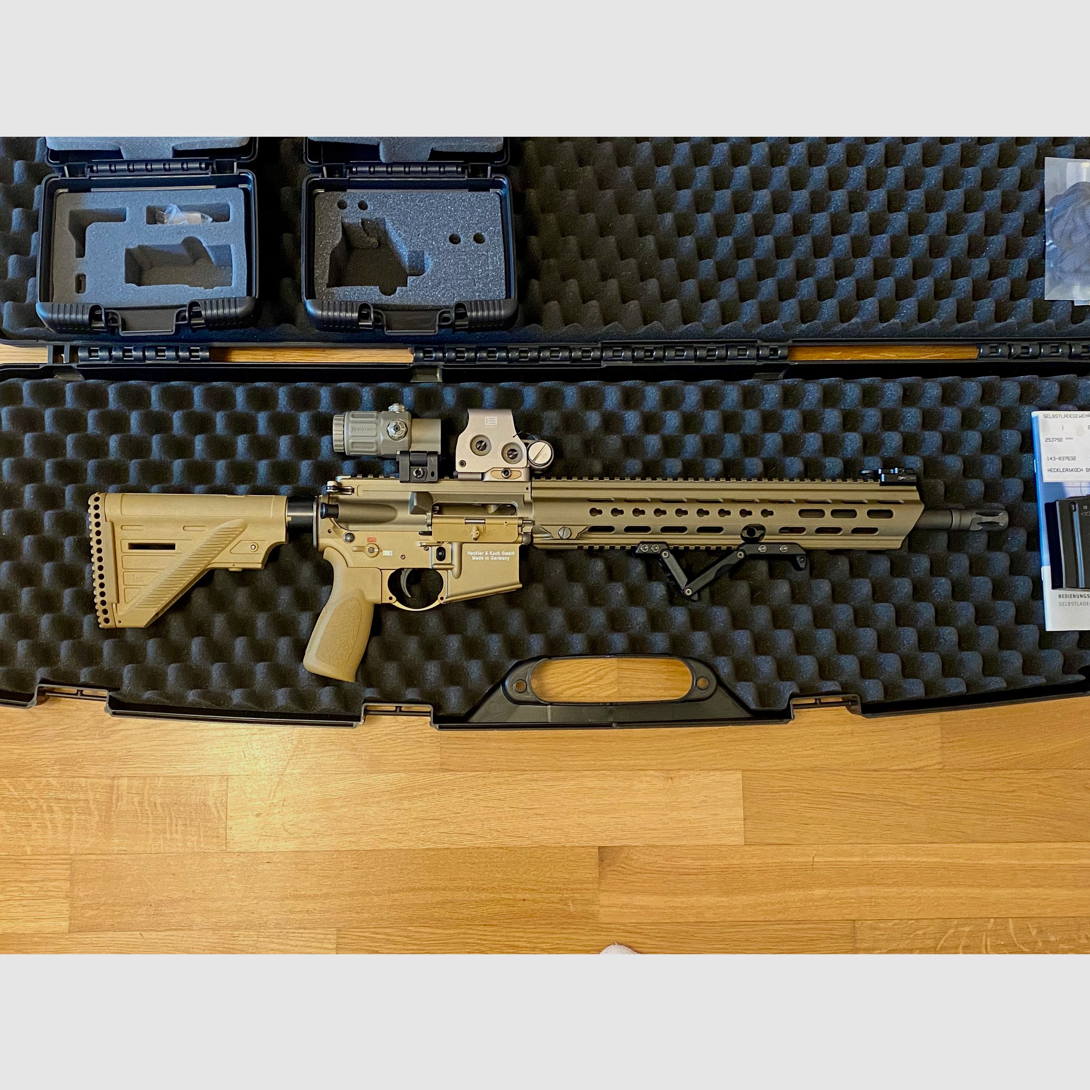 H&K MR223 A3 Slimline HKey in RAL8000 + EOTECH Set