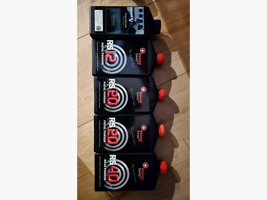 Wiederlade NC Pulver Reload Swiss (RS) 12, 20, 40 und Vihtavuori N330