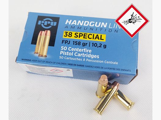 PPU Revolverpatrone .38 Special 158grs VM FK - FPJ