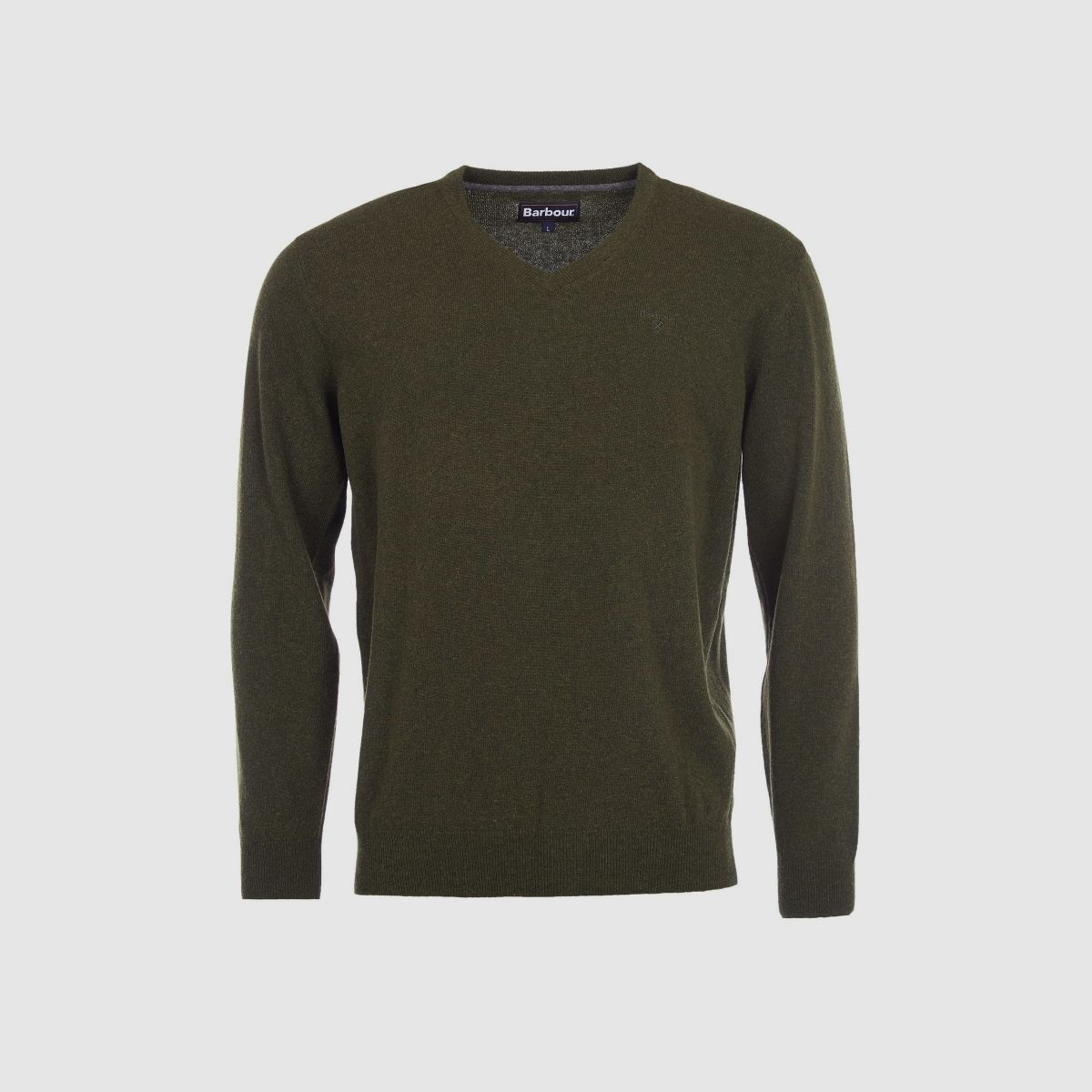 BARBOUR Essential Lambswool V Ausschnitt Seaweed Green