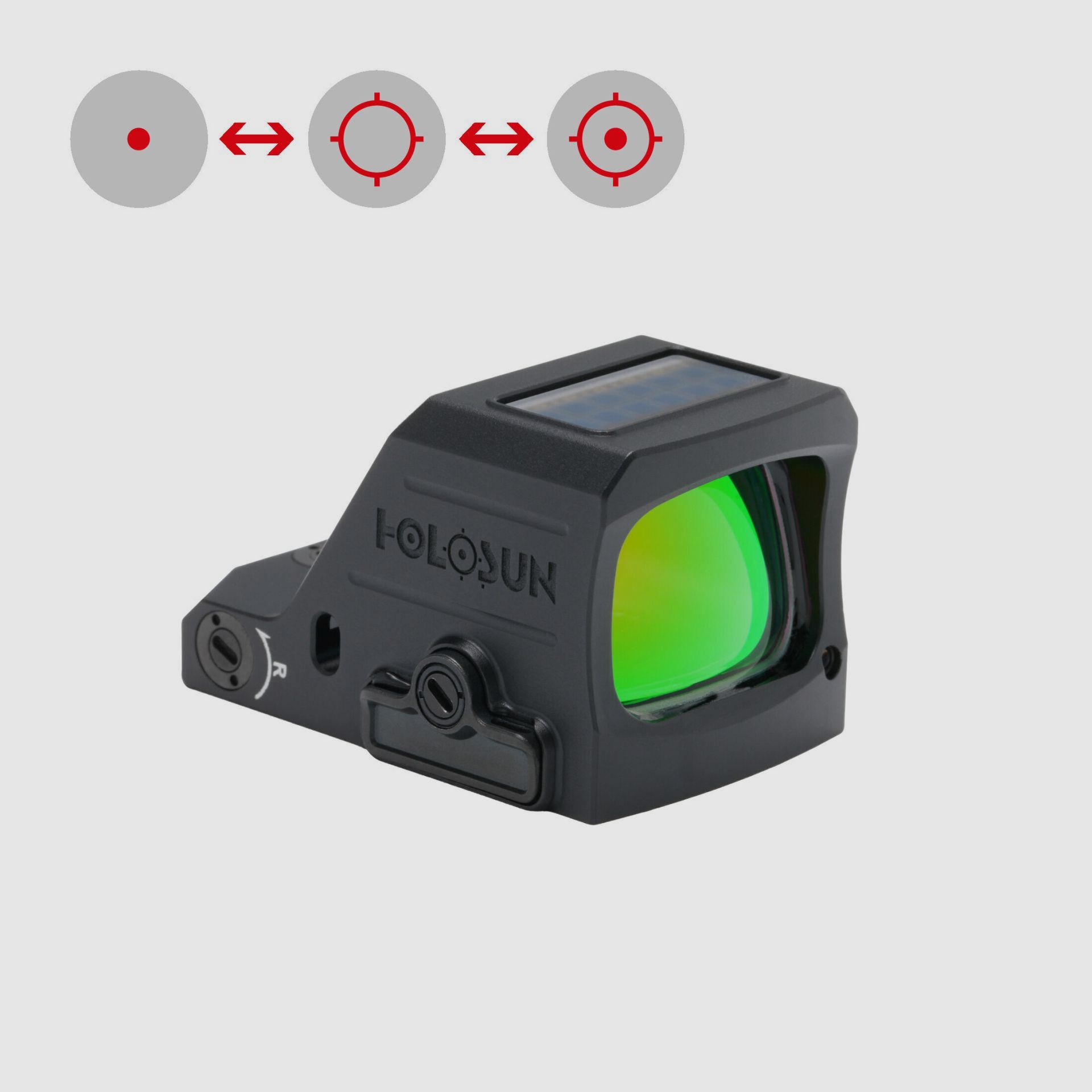 Holosun Reflexvisier HS507C-X3-RD-MRS mit rotem Wechselabsehen: 2MOA Dot, 32MOA Circledot & 32MOA Circle, Bild 1 von 2