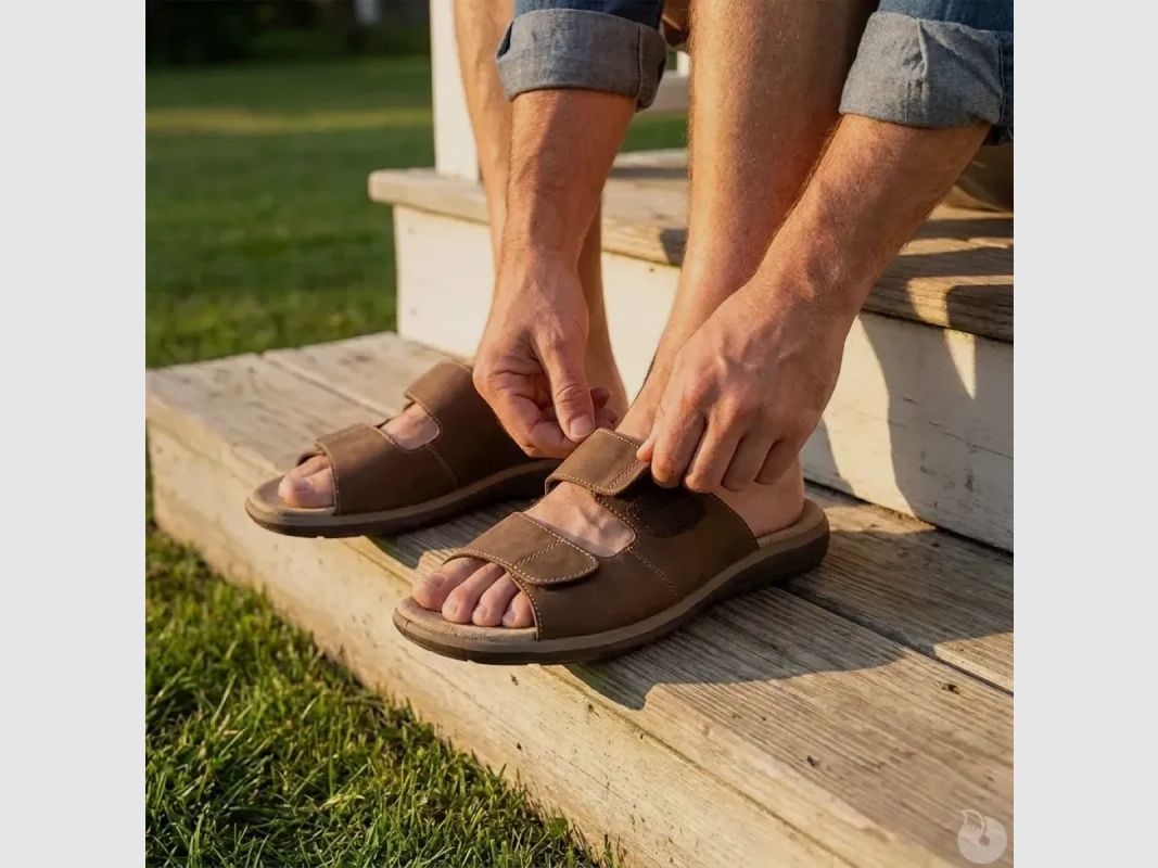 Sandales Debi en Cuir Marron pour Homme - AYOKA, image 3 sur 10