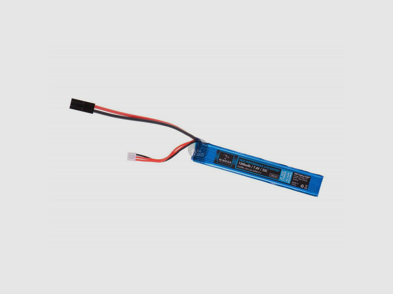 Nimrod Lipo 7.4V 1300mAh 25C Stock Tube Type-Schwarz