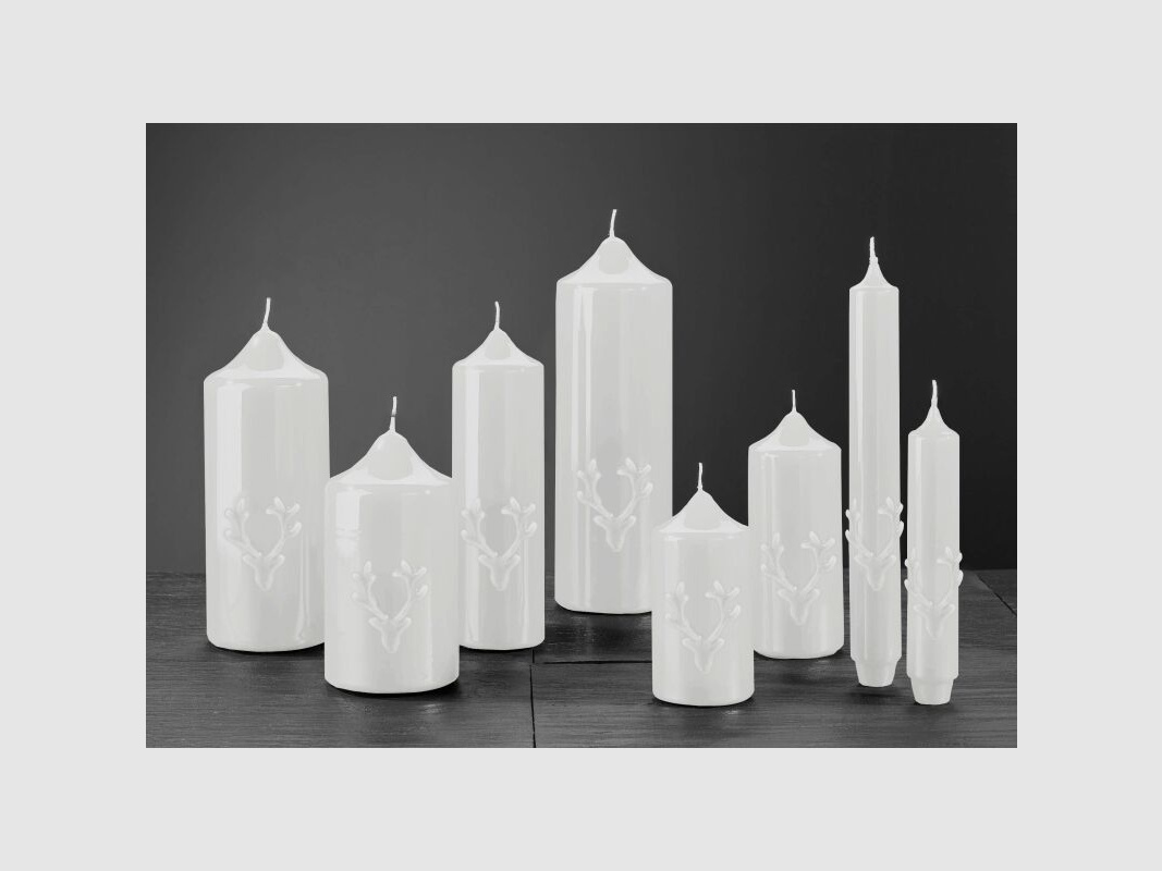 Engels Kerzen Gelackte Stab- oder Stumpkerze mit Geweih