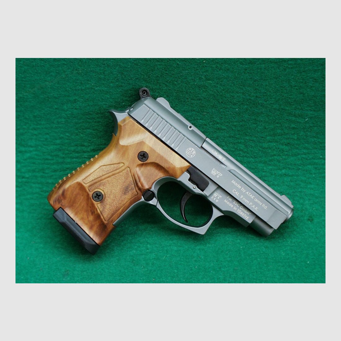 Zoraki Schreckschuss Pistole - Zoraki 914, titan/holzoptik