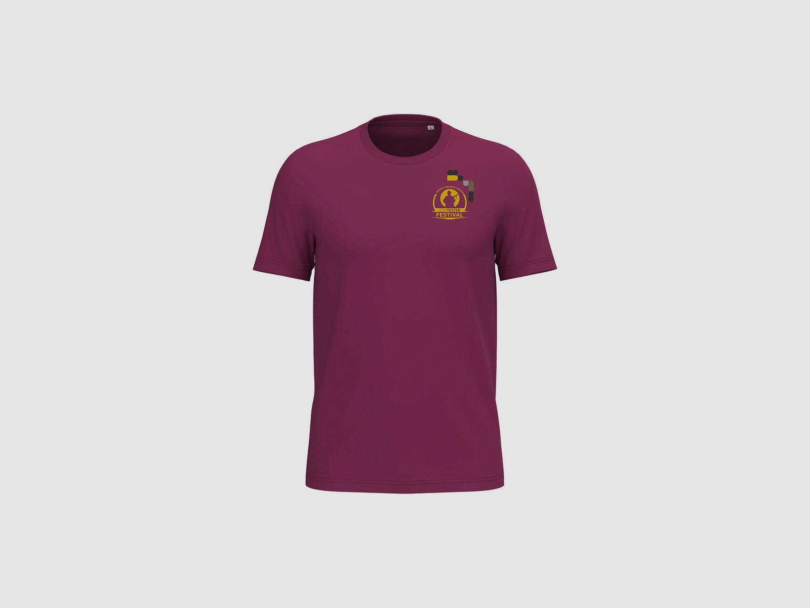 Geartester Festival Bio T-Shirt, piccolo logo
